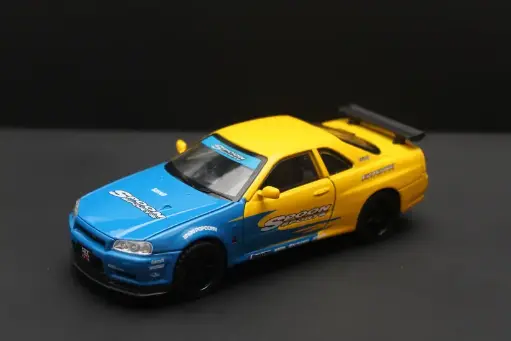 Nissan Skyline GT-R R34 1:32 - Blue&Yellow